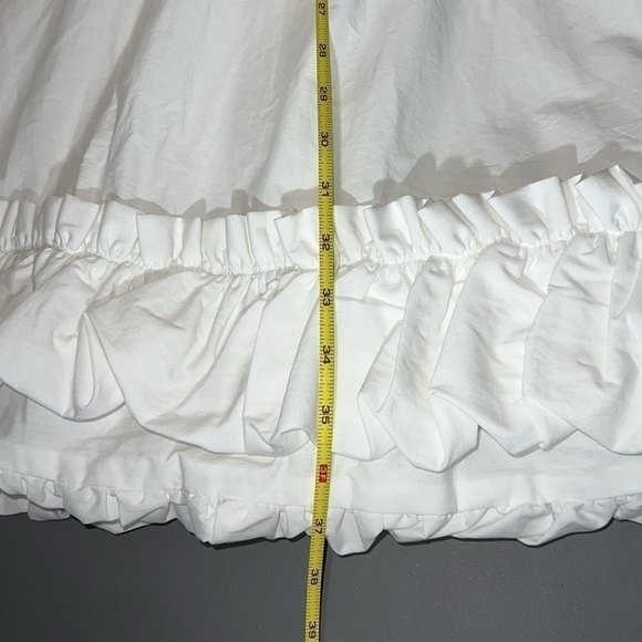 NWT Free People Favorite Part Ruffle Cotton Tie-Waist Midi-Skirt in White Sz XS - Picture 13 of 15